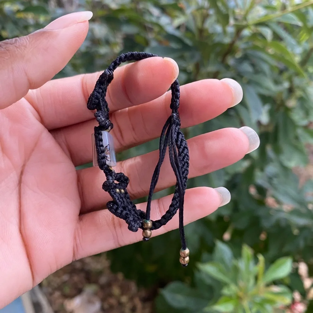 Agate macrame bracelet - Picture 3 of 7